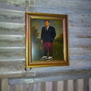 JFK In Jordans Presidential Photo Framed Art Print By Neon Nicho